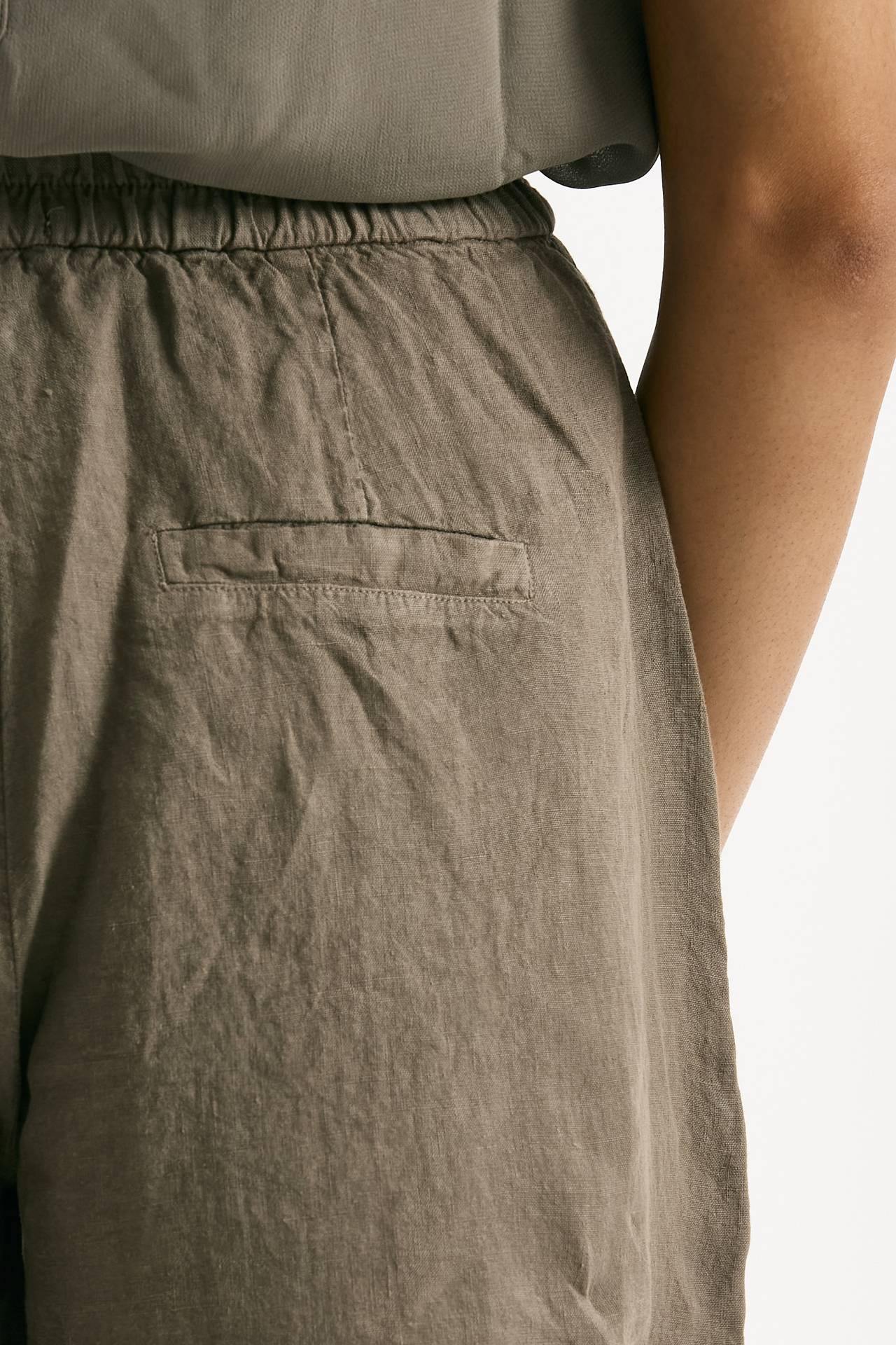 Bermuda in lino taupe donna Transit par such - 6