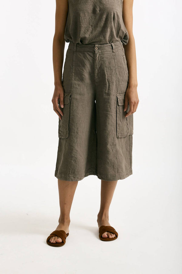 Bermuda over taupe vita alta donna Transit par such