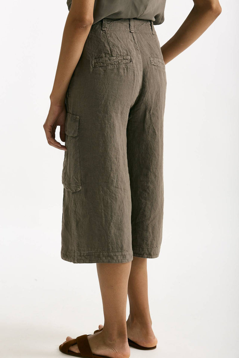 Bermuda over taupe vita alta donna Transit par such - 4