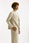 Blazer in cotone e viscosa sabbia donna Transit par such - 1