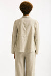 Blazer in cotone e viscosa sabbia donna Transit par such - 2