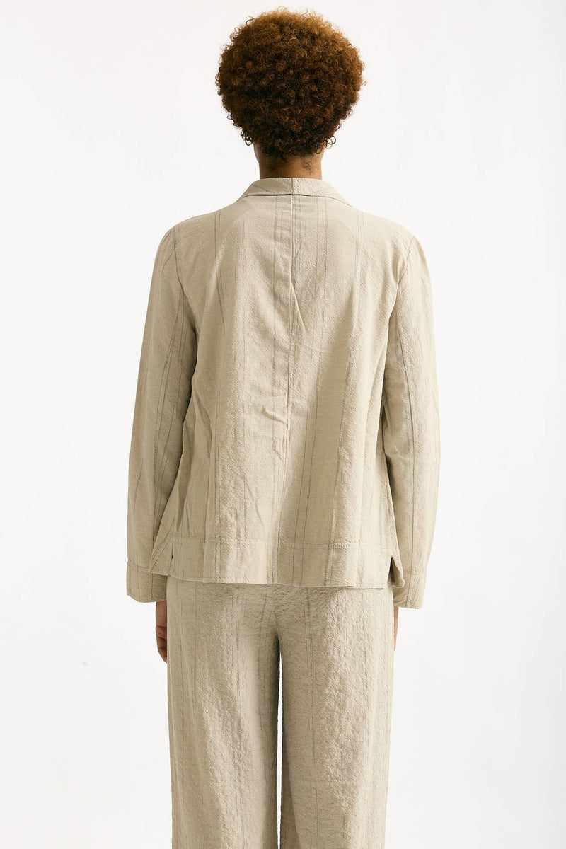 Blazer in cotone e viscosa sabbia donna Transit par such - 2