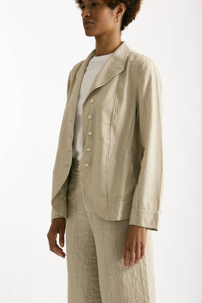 Blazer in cotone e viscosa sabbia donna Transit par such - 3