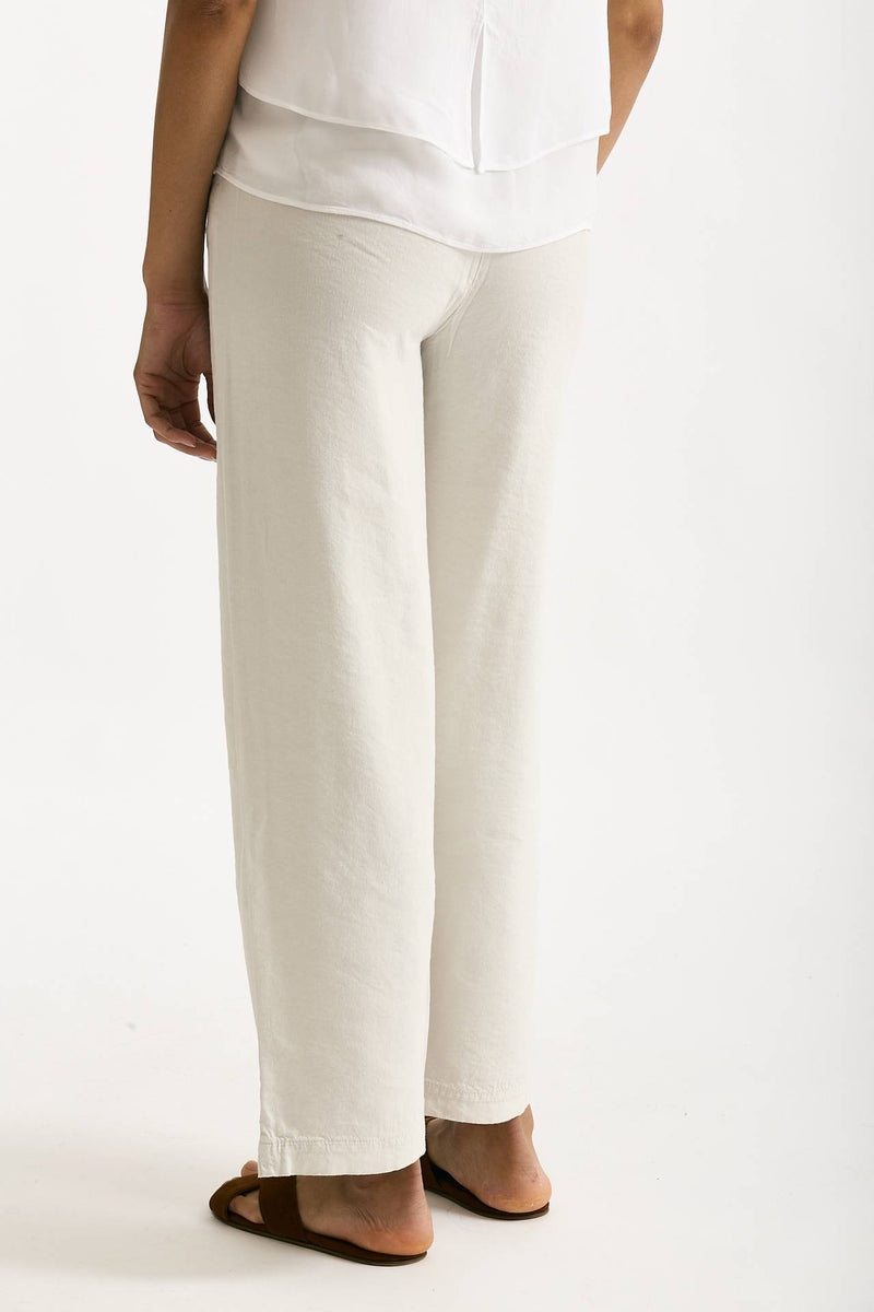 Pantalone ampio in lino cemento chiaro donna Transit par such - 3