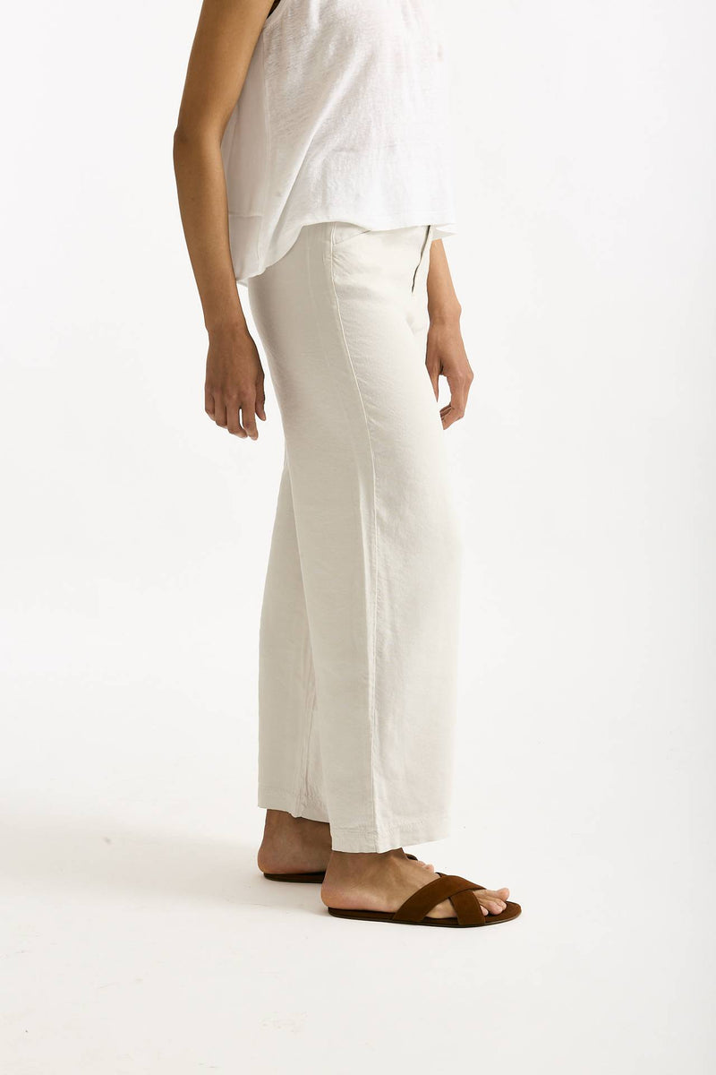 Pantalone ampio in lino cemento chiaro donna Transit par such - 4