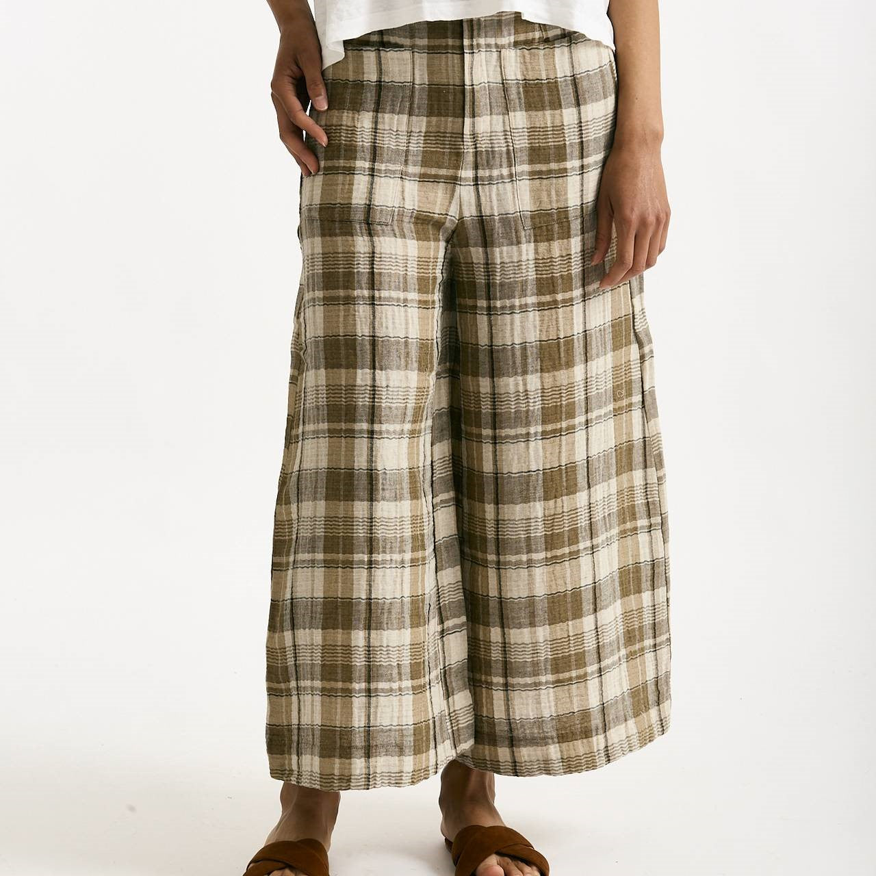 Pantalone ampio check Vita alta donna Transit par such - 6