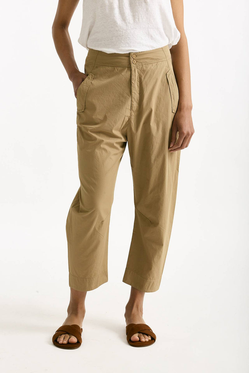 Pantalone in cotone leggero beige scuro donna Transit par such - 1