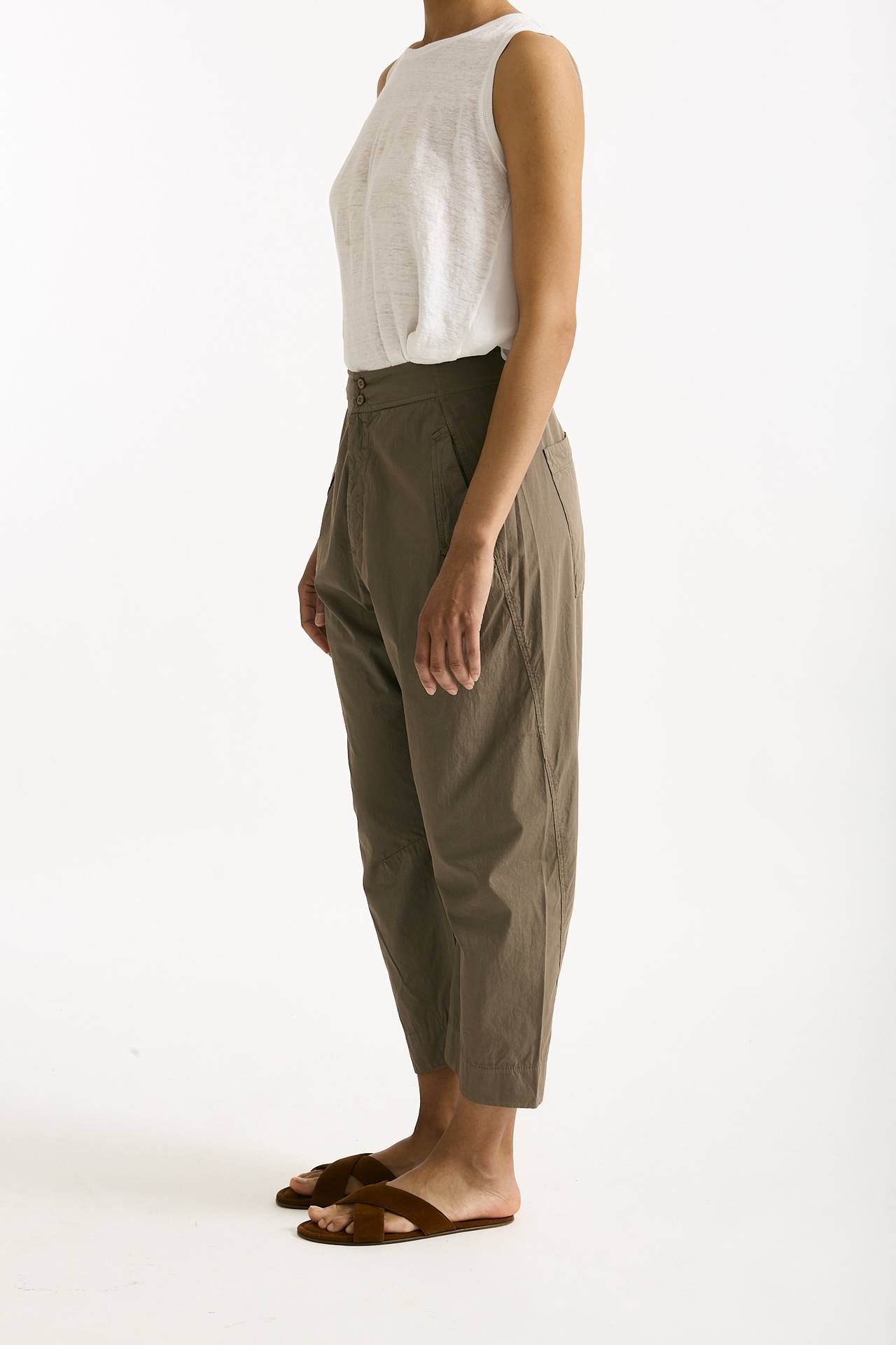 Pantalone in cotone leggero taupe donna Transit par such - 4