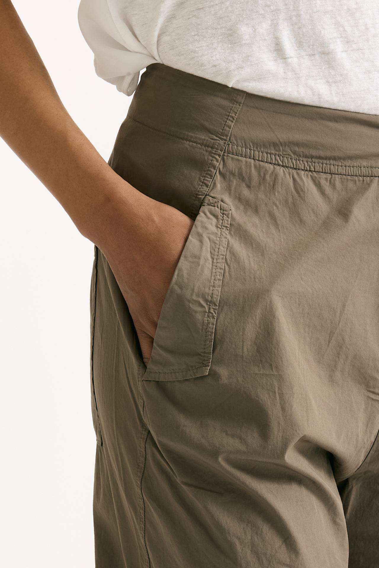 Pantalone in cotone leggero taupe donna Transit par such - 5