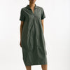 Abito over in cotone verde donna Transit par such - 6