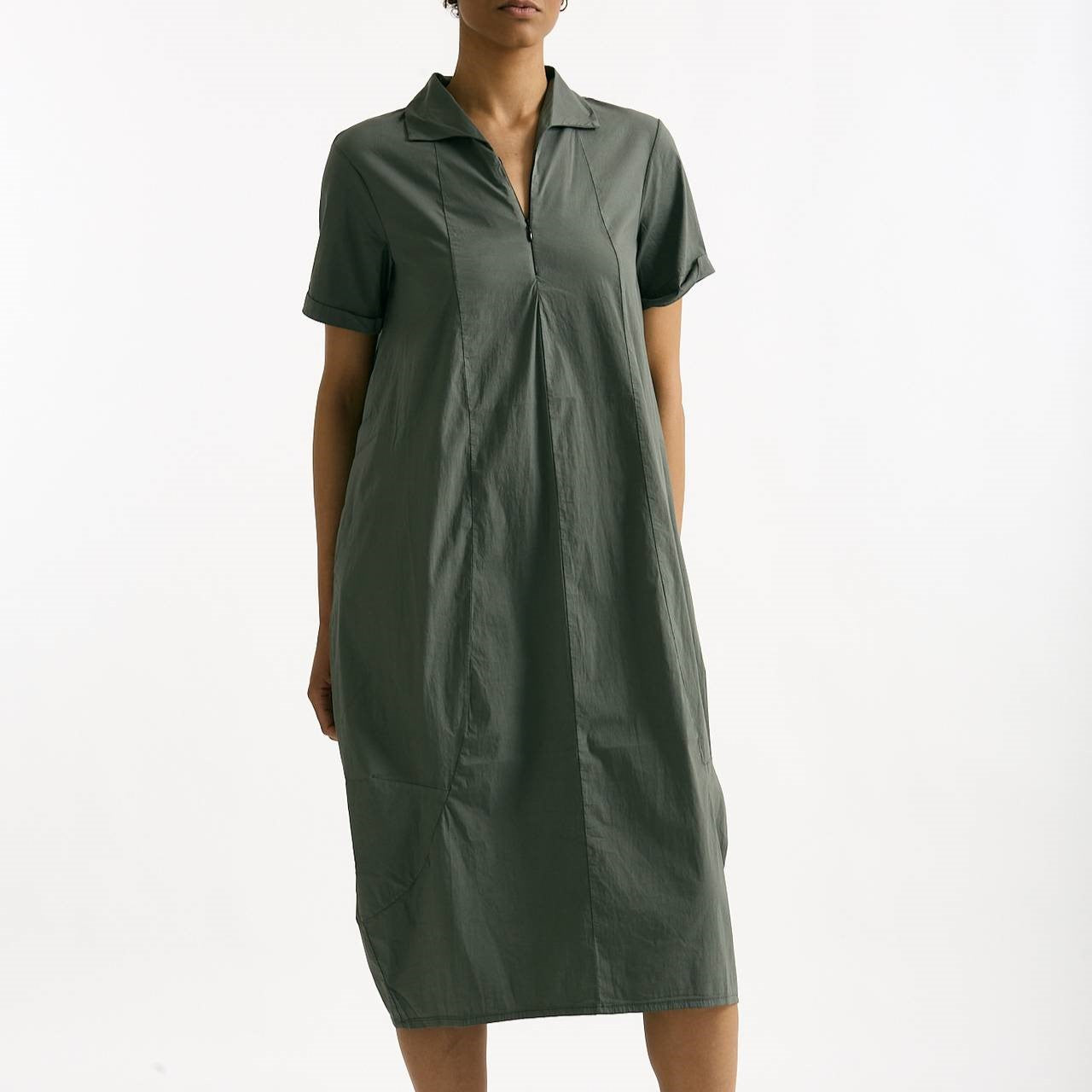 Abito over in cotone verde donna Transit par such - 6