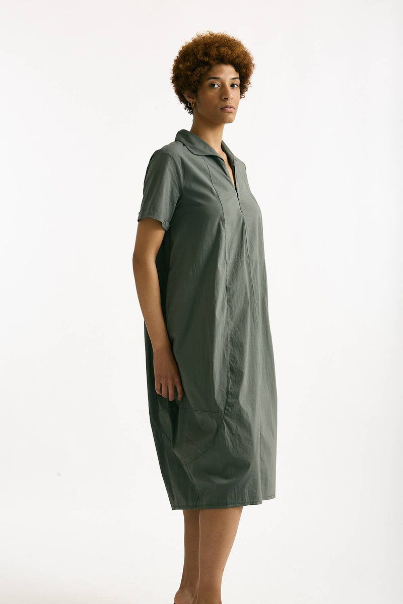 Abito over in cotone verde donna Transit par such - 2