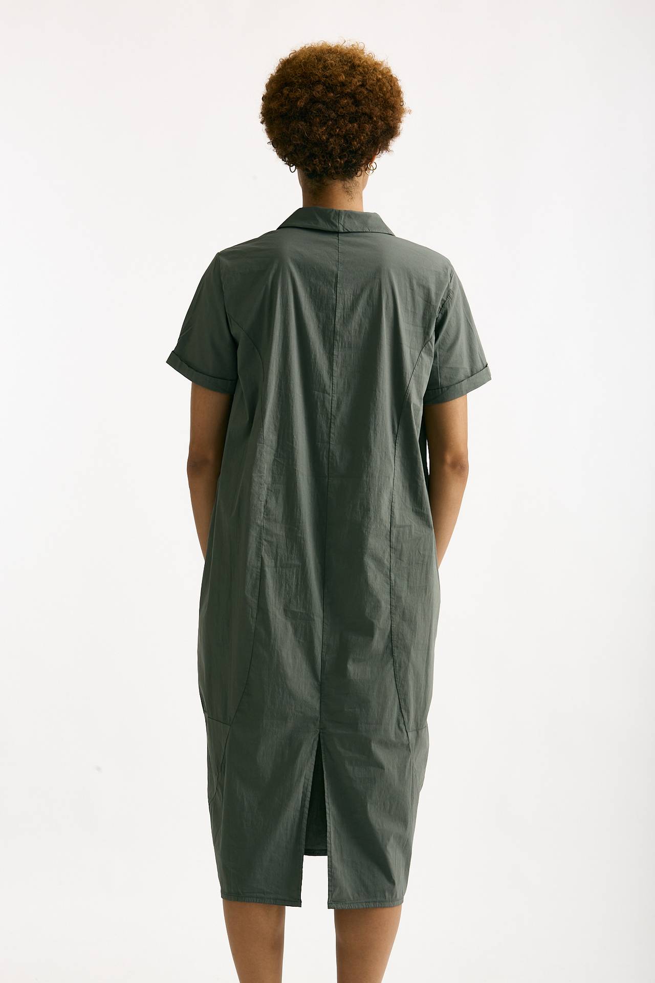 Abito over in cotone verde donna Transit par such - 3