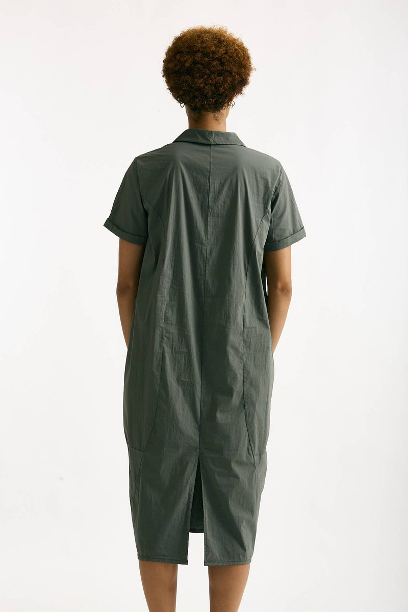 Abito over in cotone verde donna Transit par such - 3