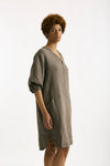 Abito over lino taupe donna Transit par such - 1