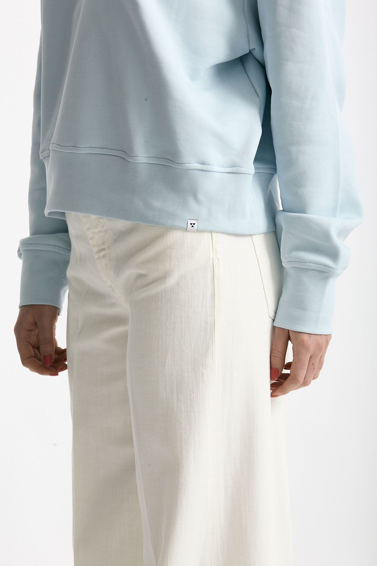 Felpa polo in cotone azzurro donna Woc - 6