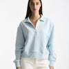 Felpa polo in cotone azzurro donna Woc - 7