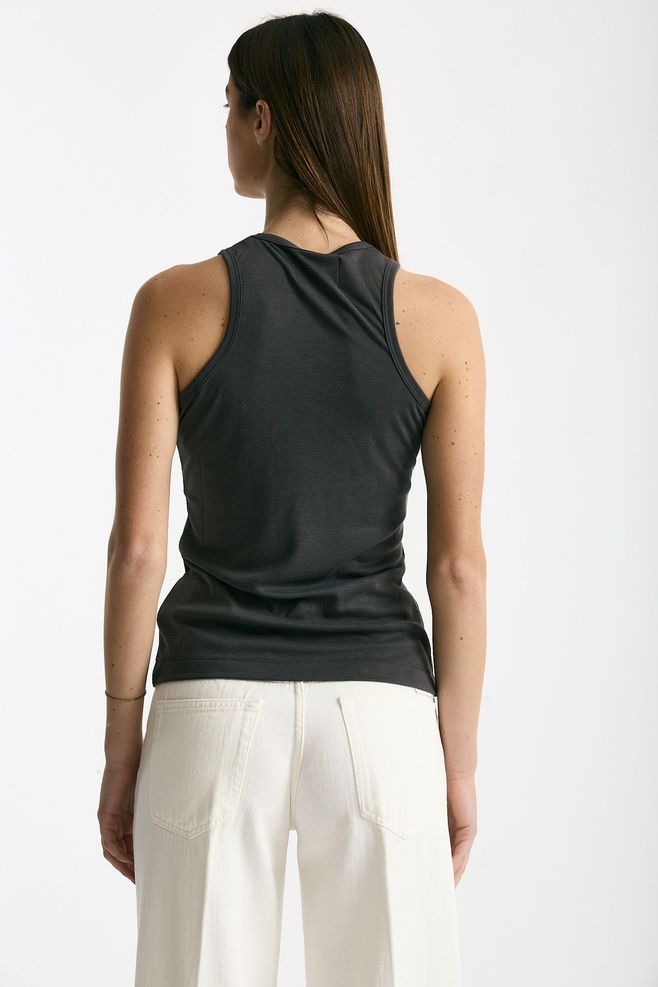 Top in modal grigio fumo donna Woc - 3