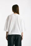 T-shirt over in cotone bianco donna Woc - 3
