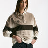 Polo unisex marrone e bianco donna Woc - 8