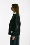 Polo unisex nero lavato e bianco donna Woc - 2