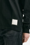 Polo unisex nero lavato e bianco donna Woc - 5
