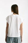 T-shirt in cotone fiammato bianco donna Woc - 3