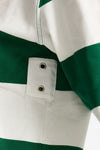 Polo unisex rigata verde e bianca donna Woc - 5