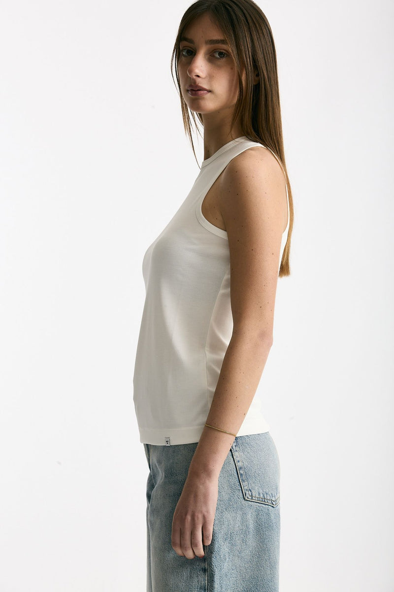 Top girocollo in modal bianco donna Woc - 4