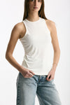 Top girocollo in modal bianco donna Woc - 3