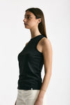 Top girocollo in modal nero donna Woc - 2