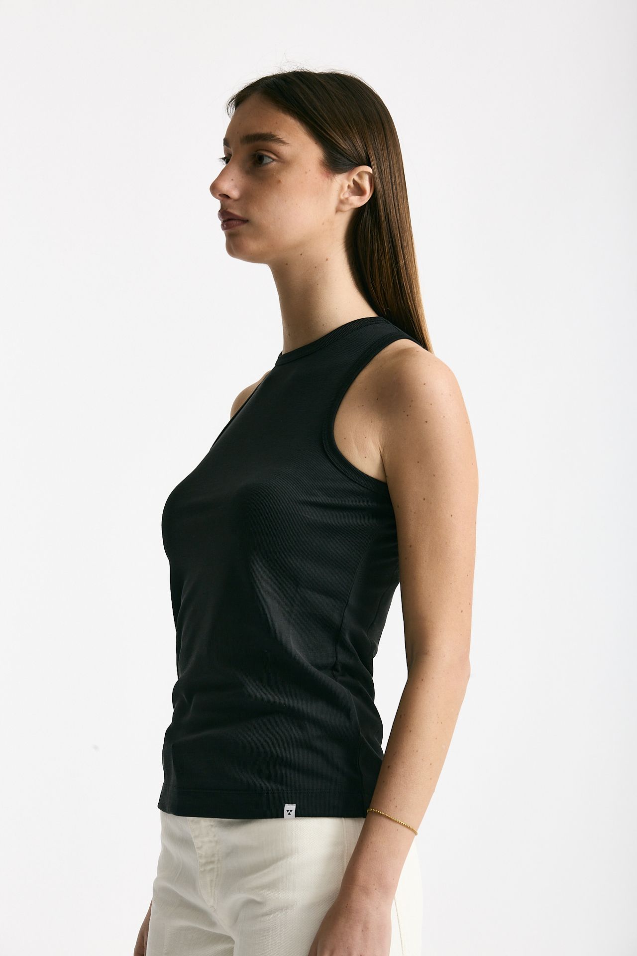 Top girocollo in modal nero donna Woc - 2