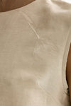 Top in viscosa e lino beige donna Zanone - 6