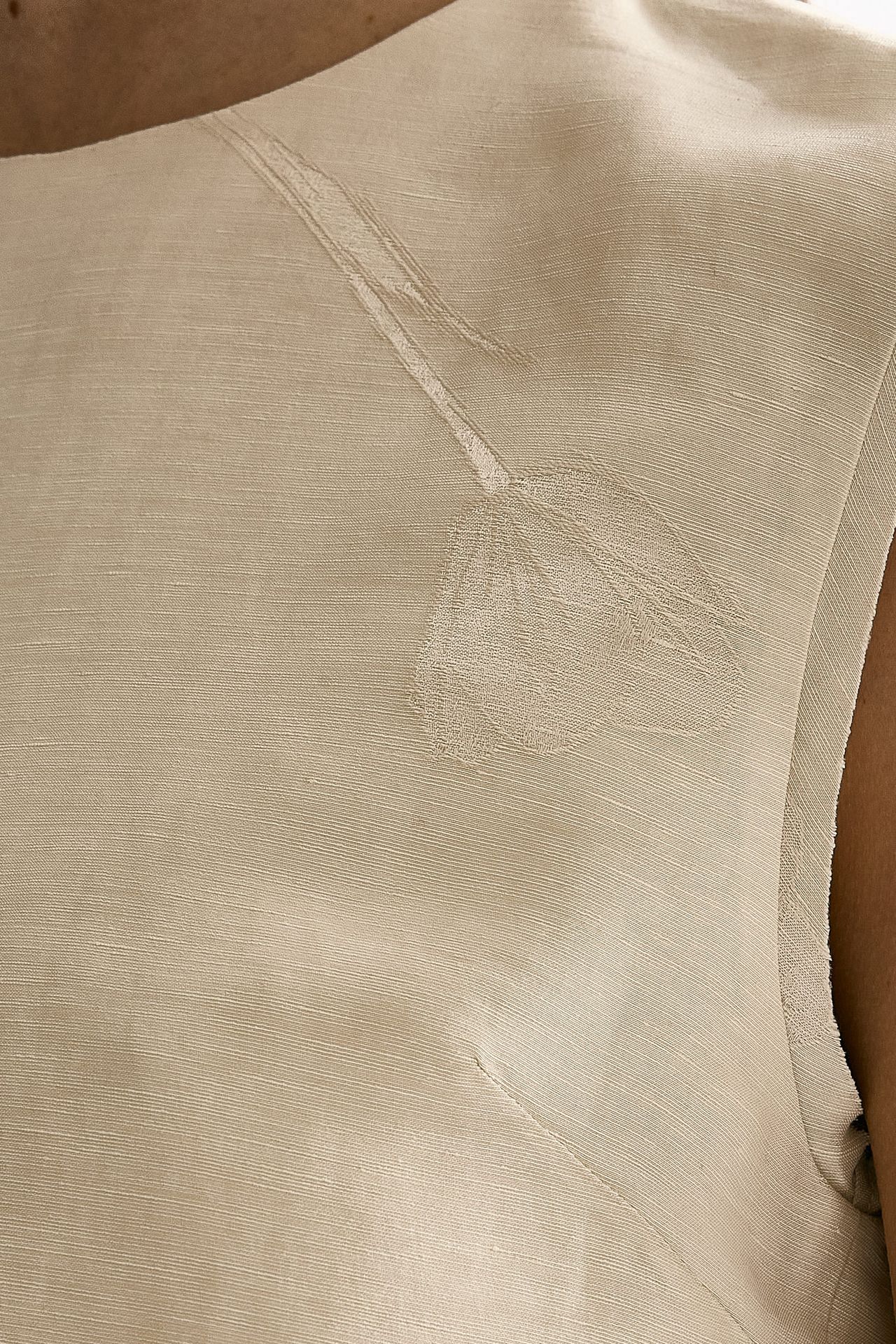 Top in viscosa e lino beige donna Zanone - 6