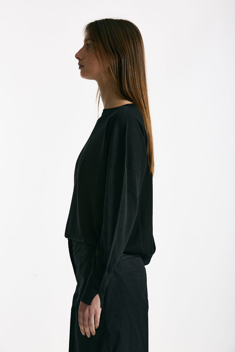 Maglia in cotone nero donna Zanone - 3