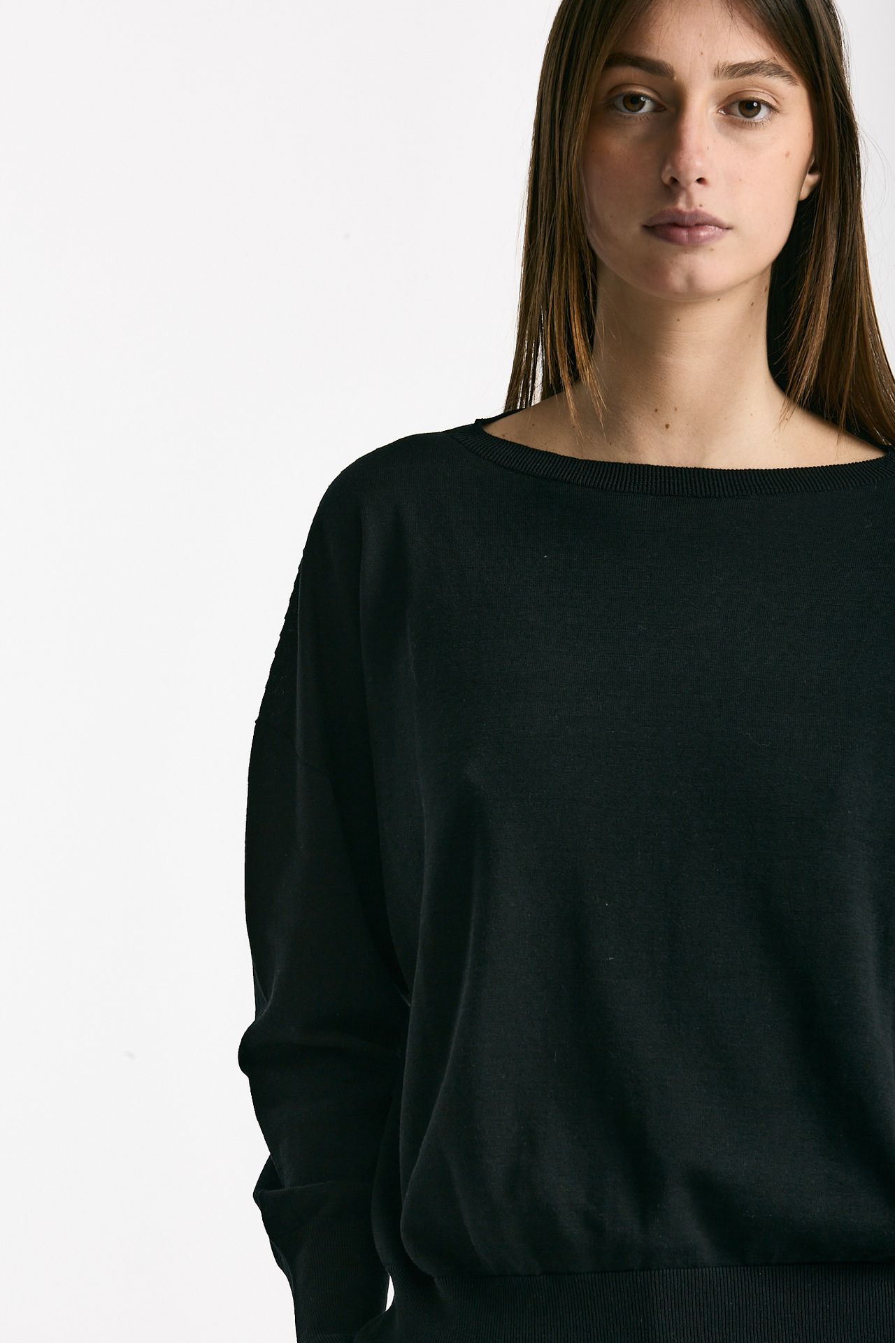 Maglia in cotone nero donna Zanone - 4