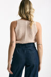 Top in maglia lavorato rosa tenue donna Zanone - 3
