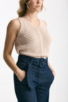 Top in maglia lavorato rosa tenue donna Zanone - 4