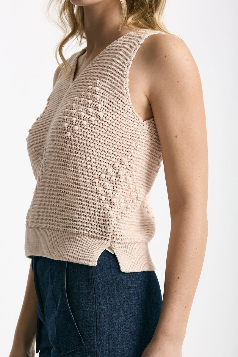 Top in maglia lavorato rosa tenue donna Zanone - 6