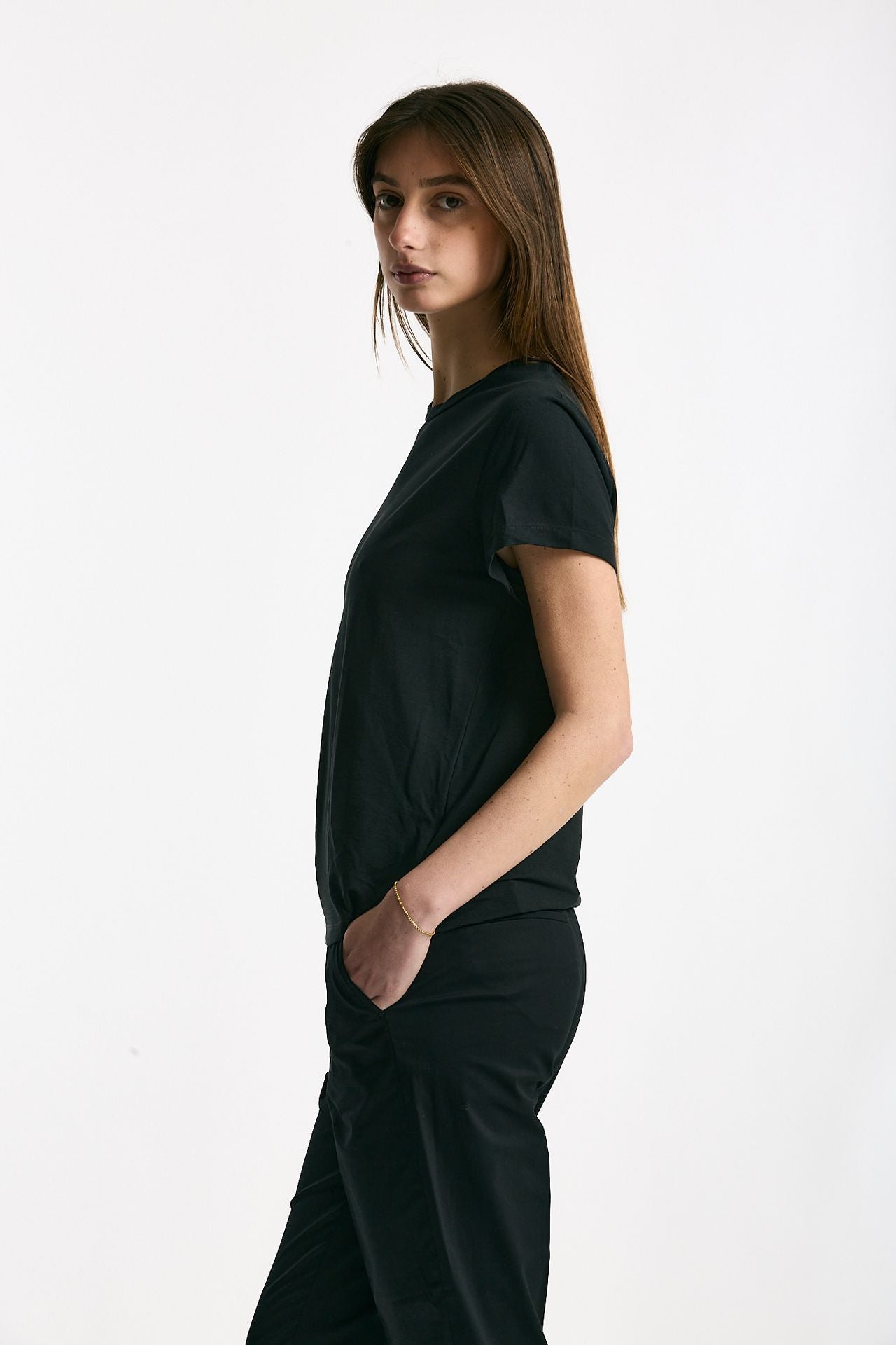 T-shirt basica ice-cotton nero donna Zanone - 2