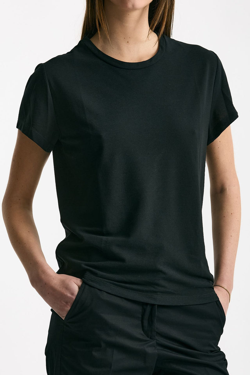T-shirt basica ice-cotton nero donna Zanone - 3