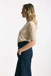 Maglia in viscosa beige filo lurex donna Zanone - 2