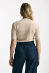 Maglia in viscosa beige filo lurex donna Zanone - 3