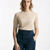 Maglia in viscosa beige filo lurex donna Zanone - 6