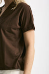 T-shirt over ice-cotton marrone donna Zanone - 4