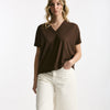 T-shirt over ice-cotton marrone donna Zanone - 5
