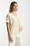 T-shirt over ice-cotton beige donna Zanone - 4