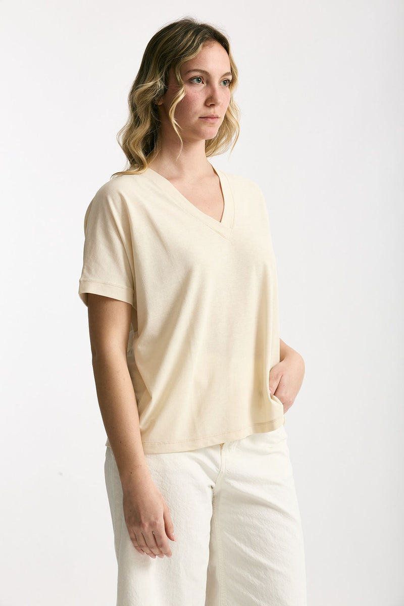 T-shirt over ice-cotton beige donna Zanone - 4
