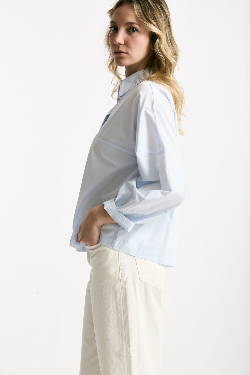 Camicia in cotone azzurro chiaro donna Zanone - 2