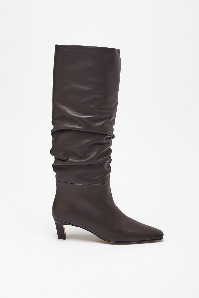 Stivali KALILA in pelle marrone donna Alohas - 1
